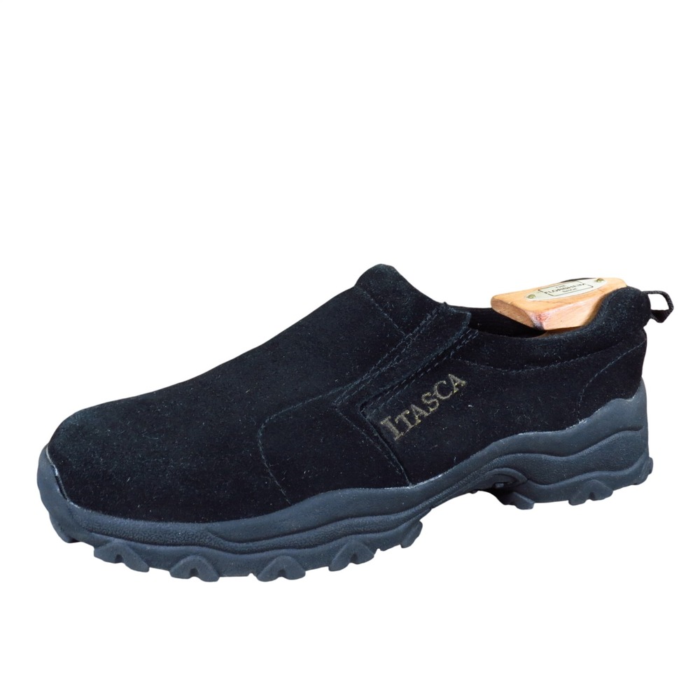 Itasca Excursion Women Shoe Slip On 8.5 Outdoor Hiking Trail Black Suede Suede